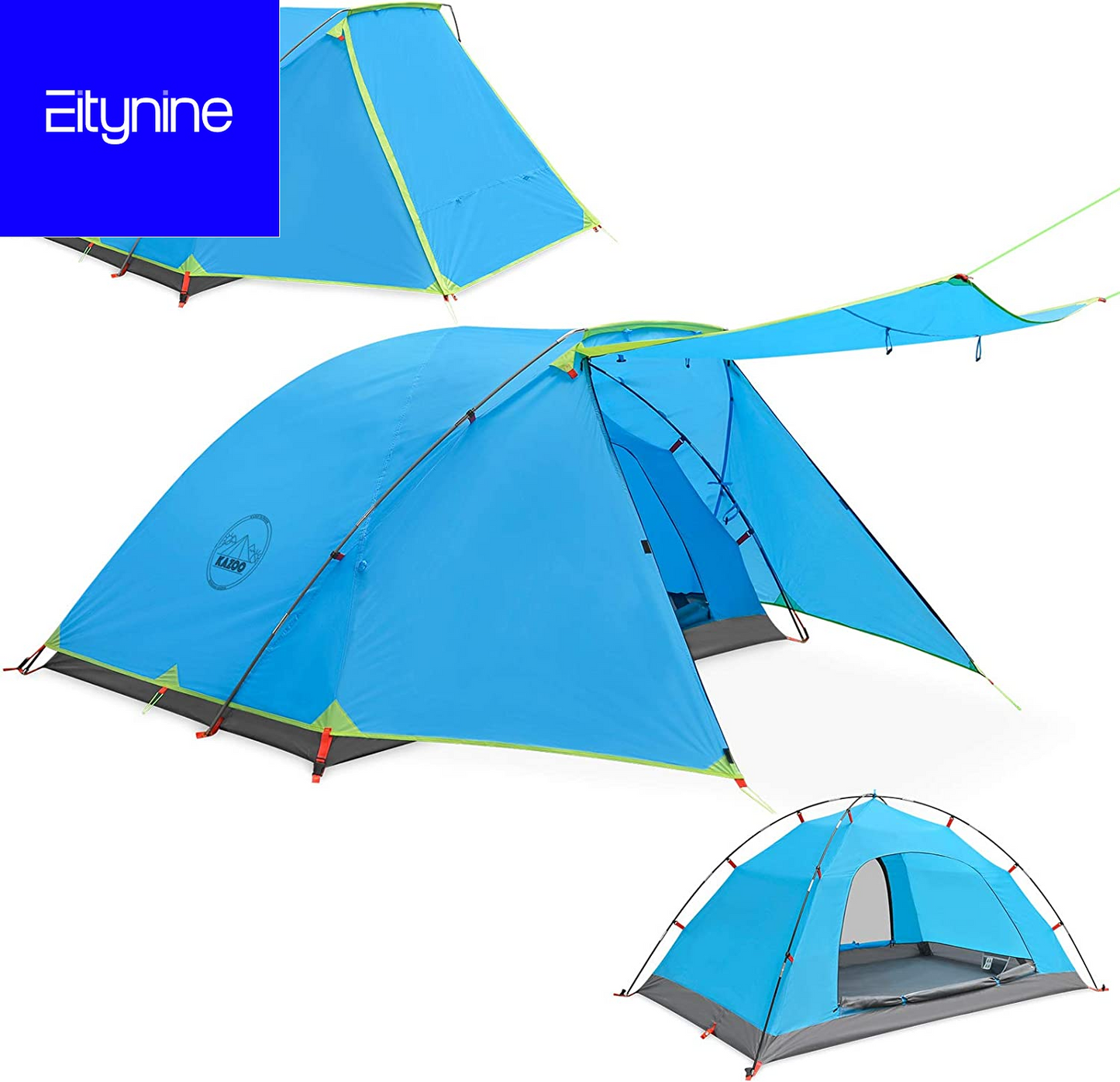 Waterproof Camping Tent for 2-4 People | Easy Setup with Porch & Double Layers