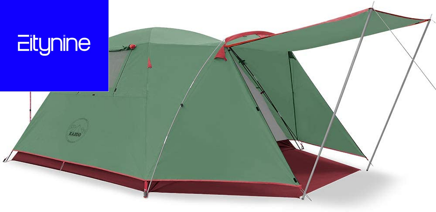 Waterproof Camping Tent for 2-4 People | Easy Setup with Porch & Double Layers