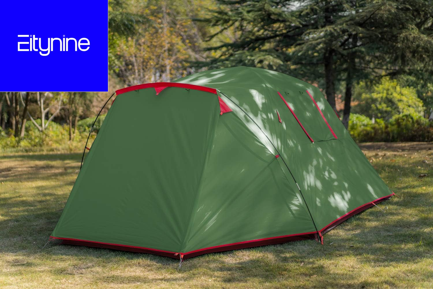 Waterproof Camping Tent for 2-4 People | Easy Setup with Porch & Double Layers